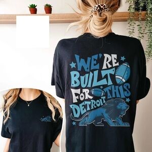Detroit Football Shirt  Retro 2 Sided Gift For Lions Football Fan